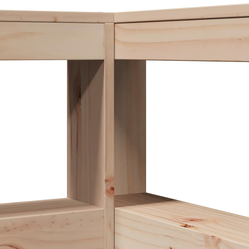 vidaXL Kopfteil mit Bücherregal L-Form 80 cm Massivholz Kiefer