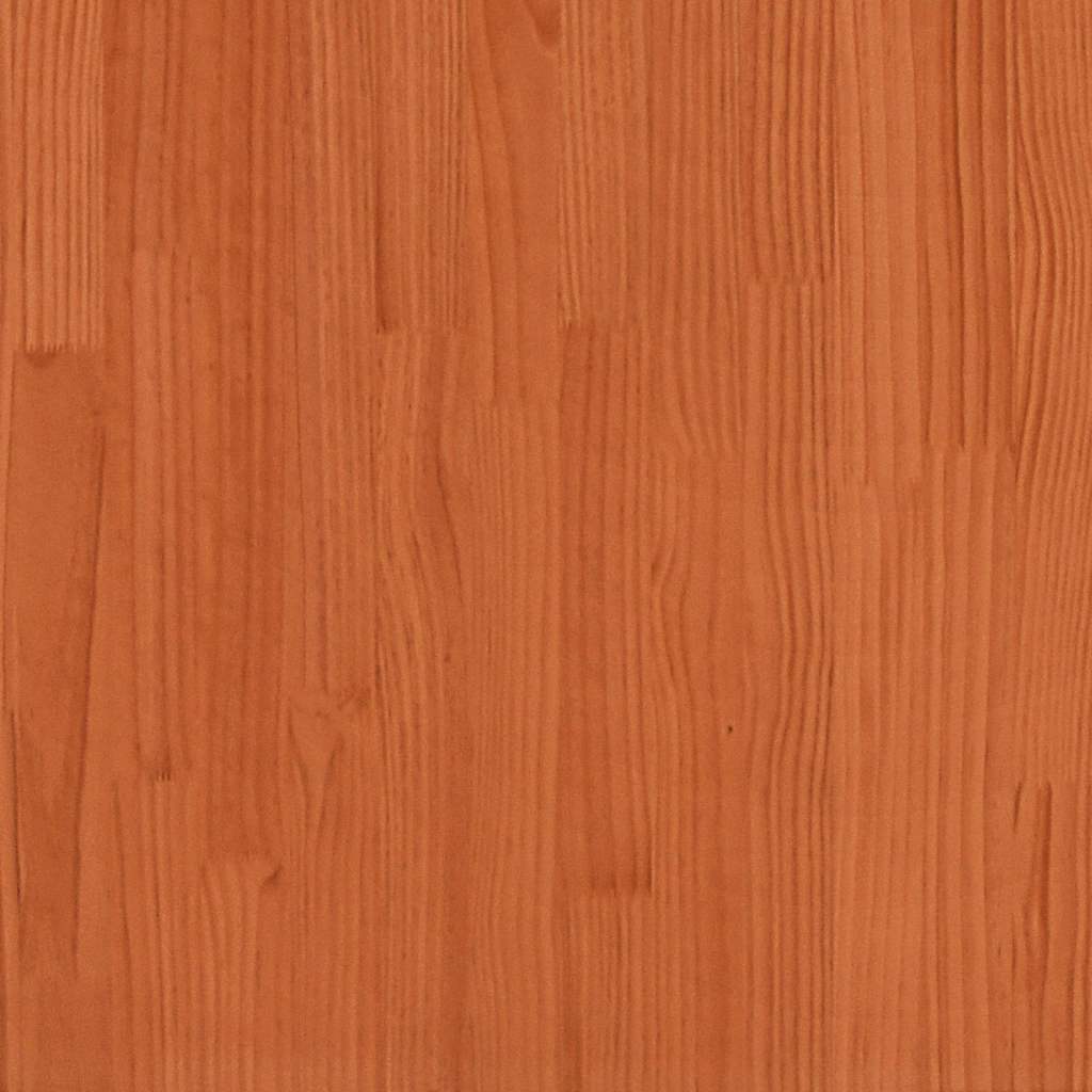 vidaXL Kopfteil mit Bücherregal L-Form Wachsbraun 80 cm Massivholz