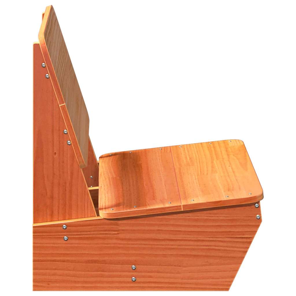 vidaXL Gartenstuhl Wachsbraun 60x64x70,5 cm Massivholz Kiefer