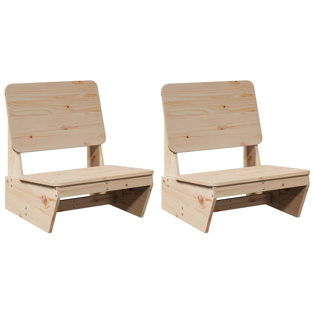 vidaXL Chaises de jardin 2 pcs 60x64x70,5 cm Bois de pin massif