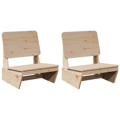 vidaXL Chaises de jardin 2 pcs 60x64x70,5 cm Bois de pin massif