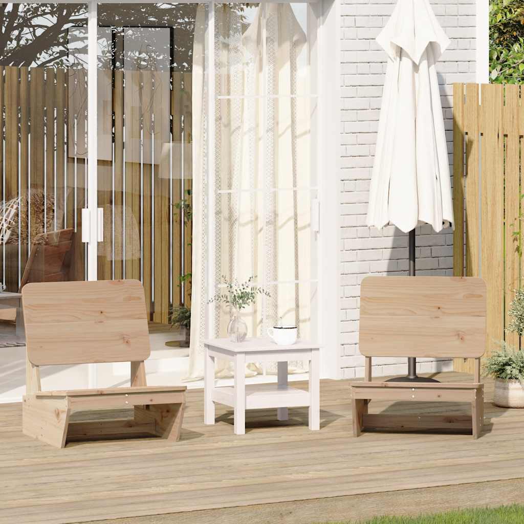 vidaXL Chaises de jardin 2 pcs 60x64x70,5 cm Bois de pin massif