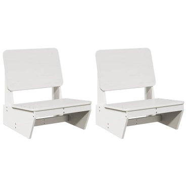 vidaXL Gartenstühle 2 Stk. Weiß 60x64x70,5 cm Massivholz Kiefer