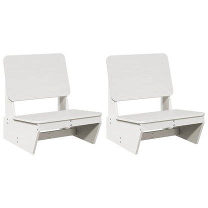 vidaXL Gartenstühle 2 Stk. Weiß 60x64x70,5 cm Massivholz Kiefer