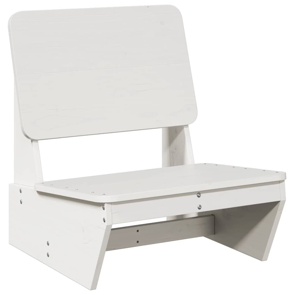 vidaXL Gartenstühle 2 Stk. Weiß 60x64x70,5 cm Massivholz Kiefer
