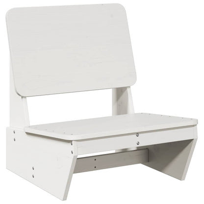 vidaXL Gartenstühle 2 Stk. Weiß 60x64x70,5 cm Massivholz Kiefer