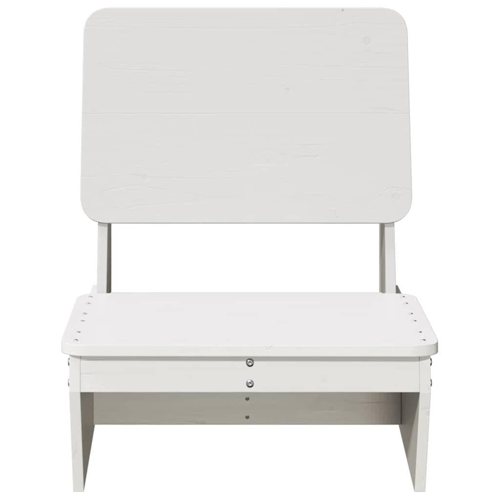 vidaXL Gartenstühle 2 Stk. Weiß 60x64x70,5 cm Massivholz Kiefer