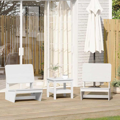 vidaXL Gartenstühle 2 Stk. Weiß 60x64x70,5 cm Massivholz Kiefer