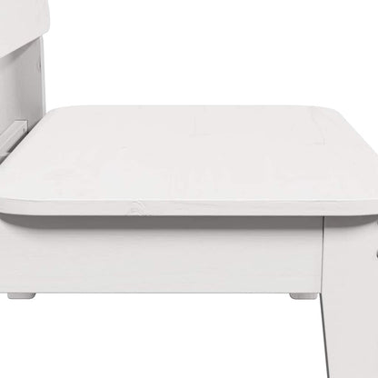 Gartenstuhl Weiß 60x52,5x72 cm Massivholz Kiefer