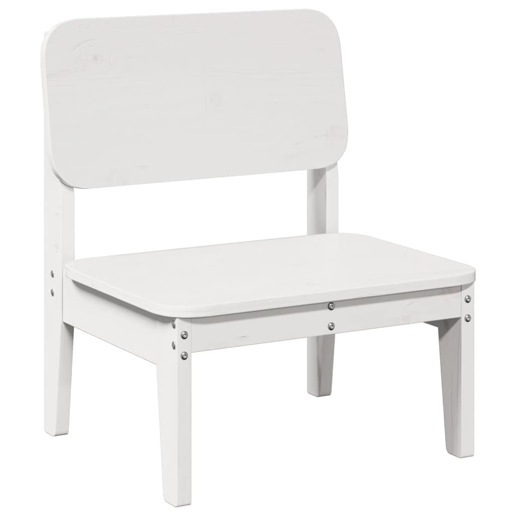 vidaXL Gartenstühle 2 Stk. Weiß 60x52,5x72 cm Massivholz Kiefer