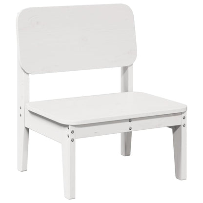 vidaXL Gartenstühle 2 Stk. Weiß 60x52,5x72 cm Massivholz Kiefer