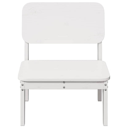 vidaXL Gartenstühle 2 Stk. Weiß 60x52,5x72 cm Massivholz Kiefer
