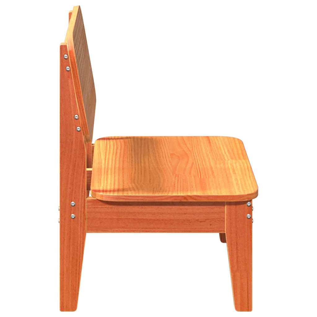 vidaXL Gartenstühle 2 Stk. Wachsbraun 60x52,5x72 cm Massivholz Kiefer