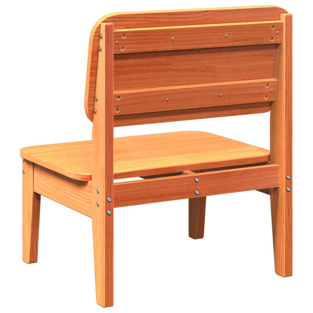 vidaXL Gartenstühle 2 Stk. Wachsbraun 60x52,5x72 cm Massivholz Kiefer