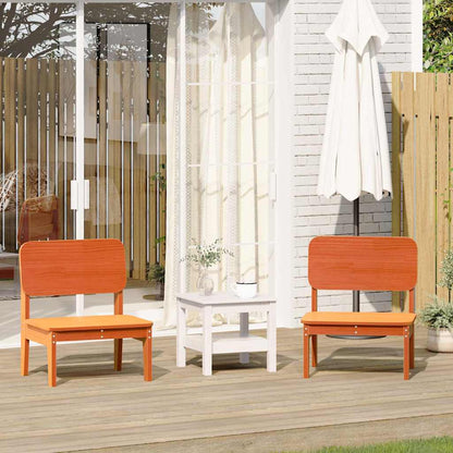 vidaXL Gartenstühle 2 Stk. Wachsbraun 60x52,5x72 cm Massivholz Kiefer