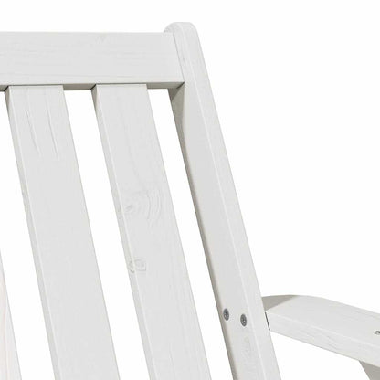 vidaXL Adirondack-Gartenstuhl Weiß 75x77x77 cm Massivholz Kiefer
