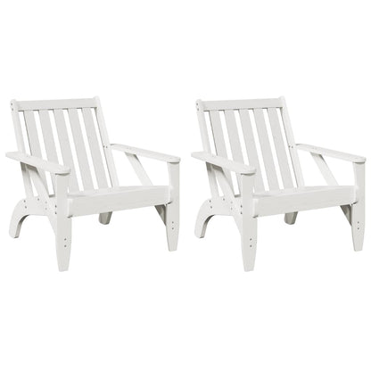 vidaXL Adirondack-Gartenstühle 2Stk. Weiß 75x77x77cm Massivholz Kiefer