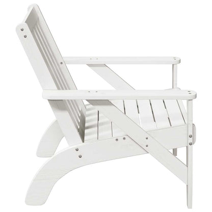 vidaXL Adirondack-Gartenstühle 2Stk. Weiß 75x77x77cm Massivholz Kiefer