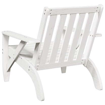 vidaXL Adirondack-Gartenstühle 2Stk. Weiß 75x77x77cm Massivholz Kiefer