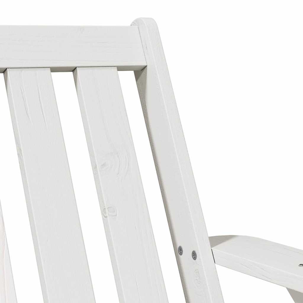 vidaXL Adirondack-Gartenstühle 2Stk. Weiß 75x77x77cm Massivholz Kiefer