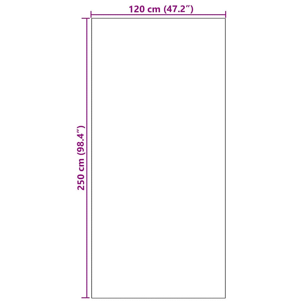 Fußmatte Rot und Schwarz 120 x 250 cm 100% Polyamid