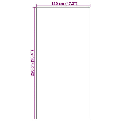 Fußmatte Rot und Schwarz 120 x 250 cm 100% Polyamid