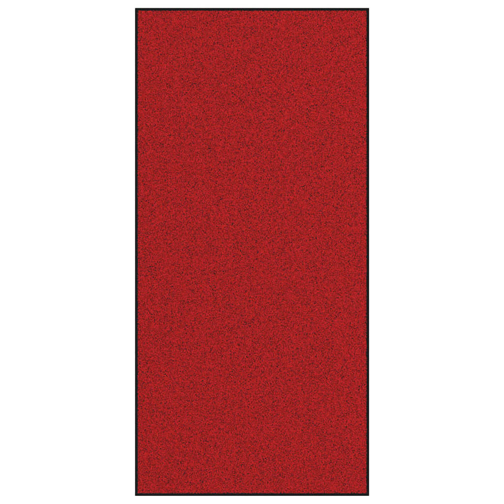 Fußmatte Rot und Schwarz 120 x 250 cm 100% Polyamid