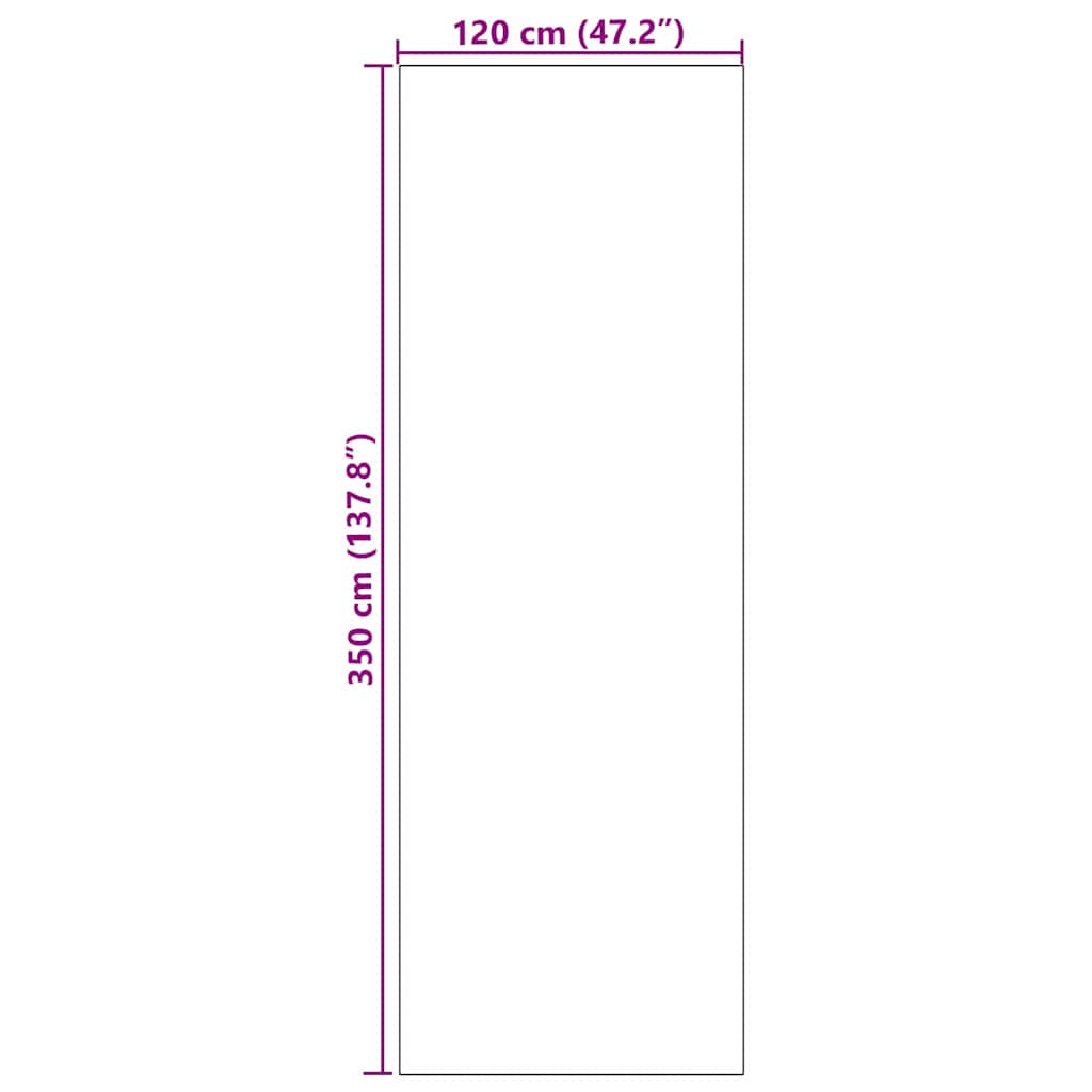 Fußmatte Cyan und Schwarz 120 x 350 cm Polyamid und PVC