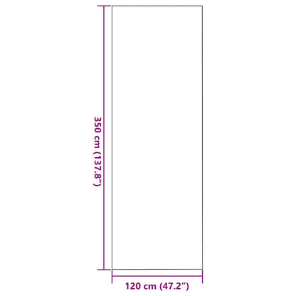 Fußmatte Sonstiges Anthrazit und Schwarz 120 x 350 cm