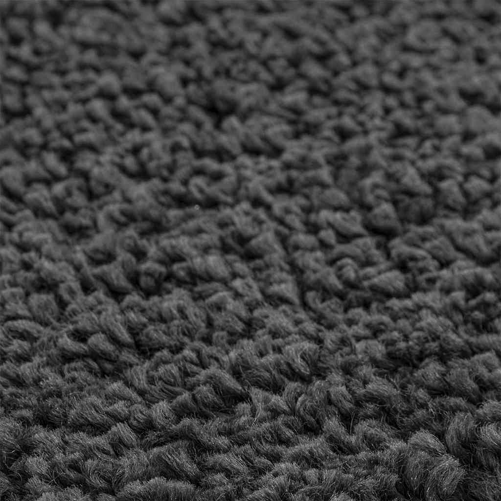 vidaXL Anti-Rutsch Shaggy Teppich Dunkelgrau 160 x 160 cm PP