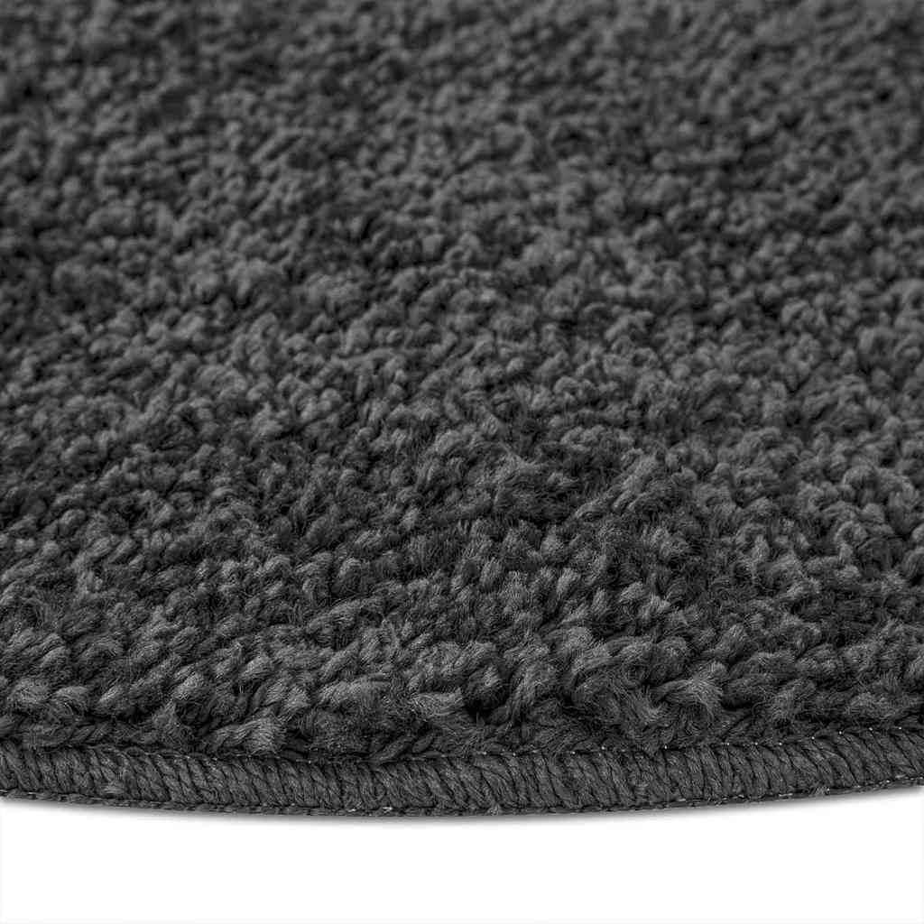 vidaXL Anti-Rutsch Shaggy Teppich Dunkelgrau 160 x 160 cm PP