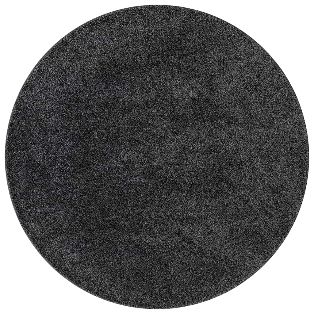 vidaXL Anti-Rutsch Shaggy Teppich Dunkelgrau 160 x 160 cm PP