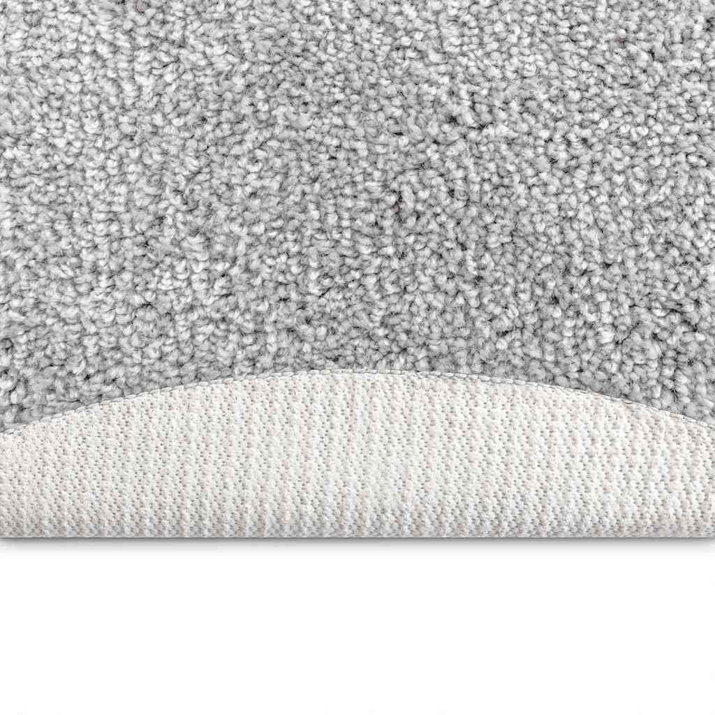 vidaXL Anti-Rutsch Shaggy Teppich Grau 90 x 90 cm PP