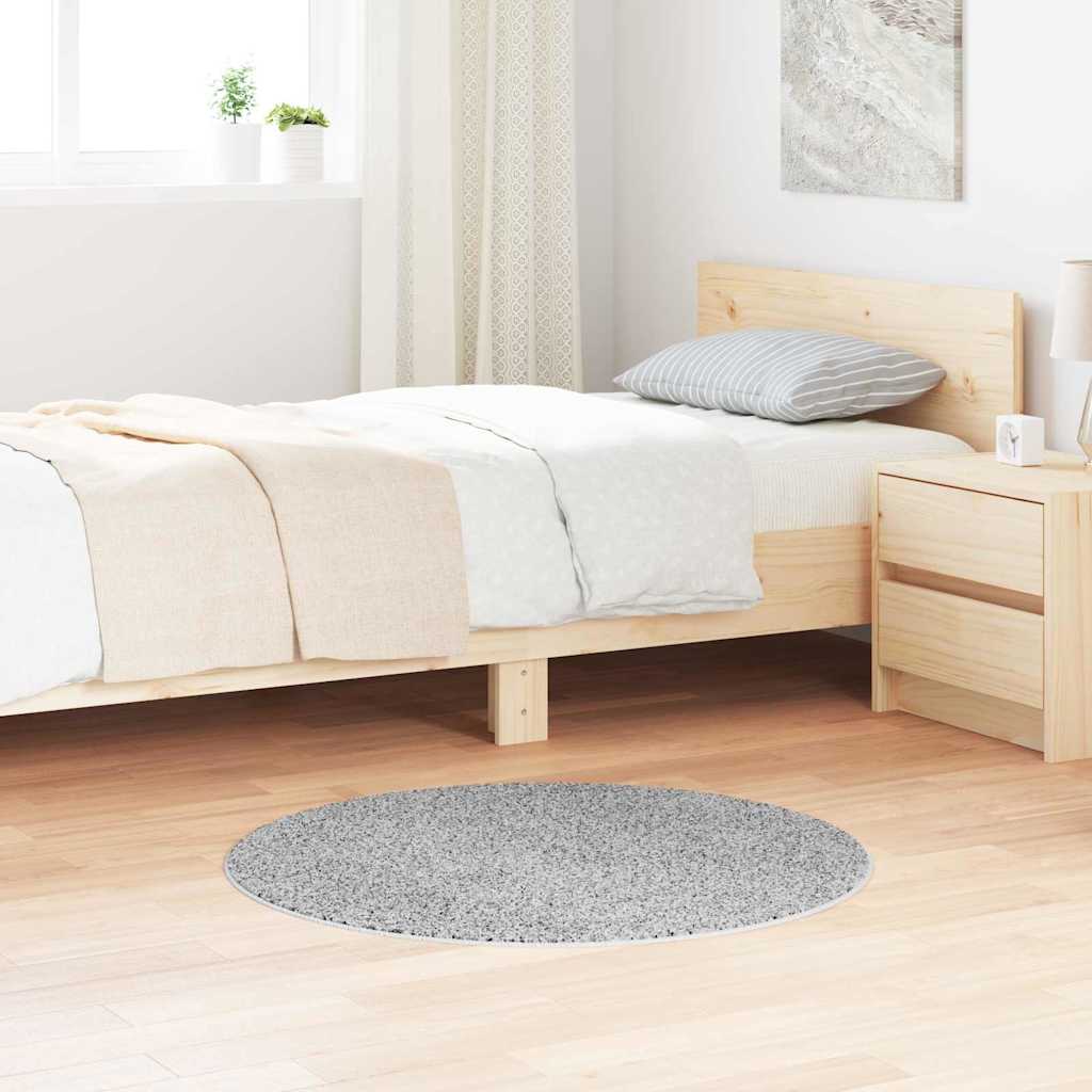 vidaXL Anti-Rutsch Shaggy Teppich Grau 90 x 90 cm PP