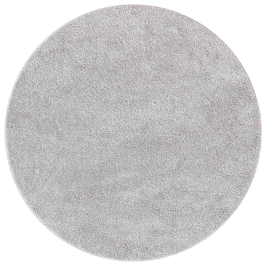 vidaXL Anti-Rutsch Shaggy Teppich Grau 90 x 90 cm PP