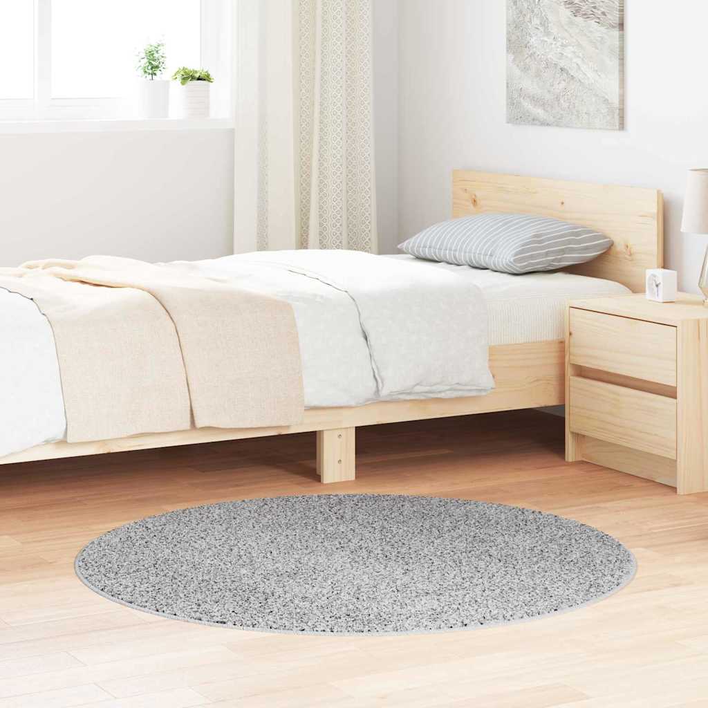 vidaXL Anti-Rutsch Shaggy Teppich Grau 120 x 120 cm PP