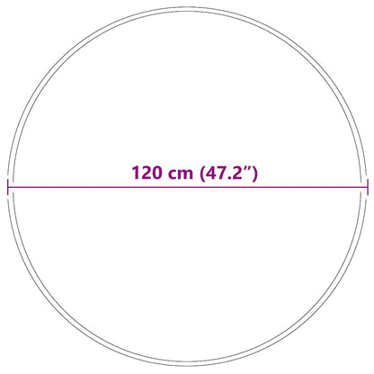 vidaXL Anti-Rutsch Shaggy Teppich Grau 120 x 120 cm PP