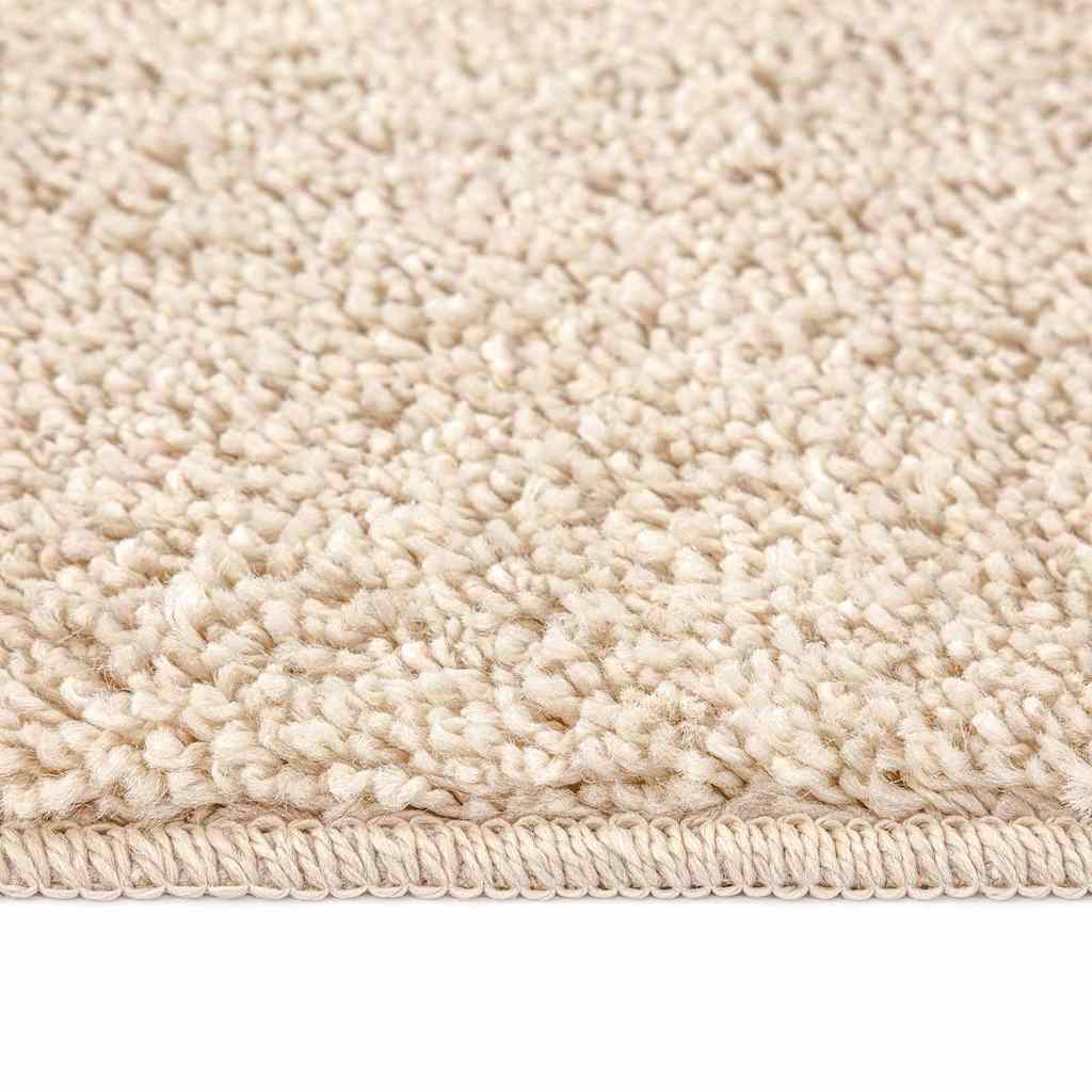 vidaXL Tapis shaggy antidérapant crème 160 x 160 cm PP