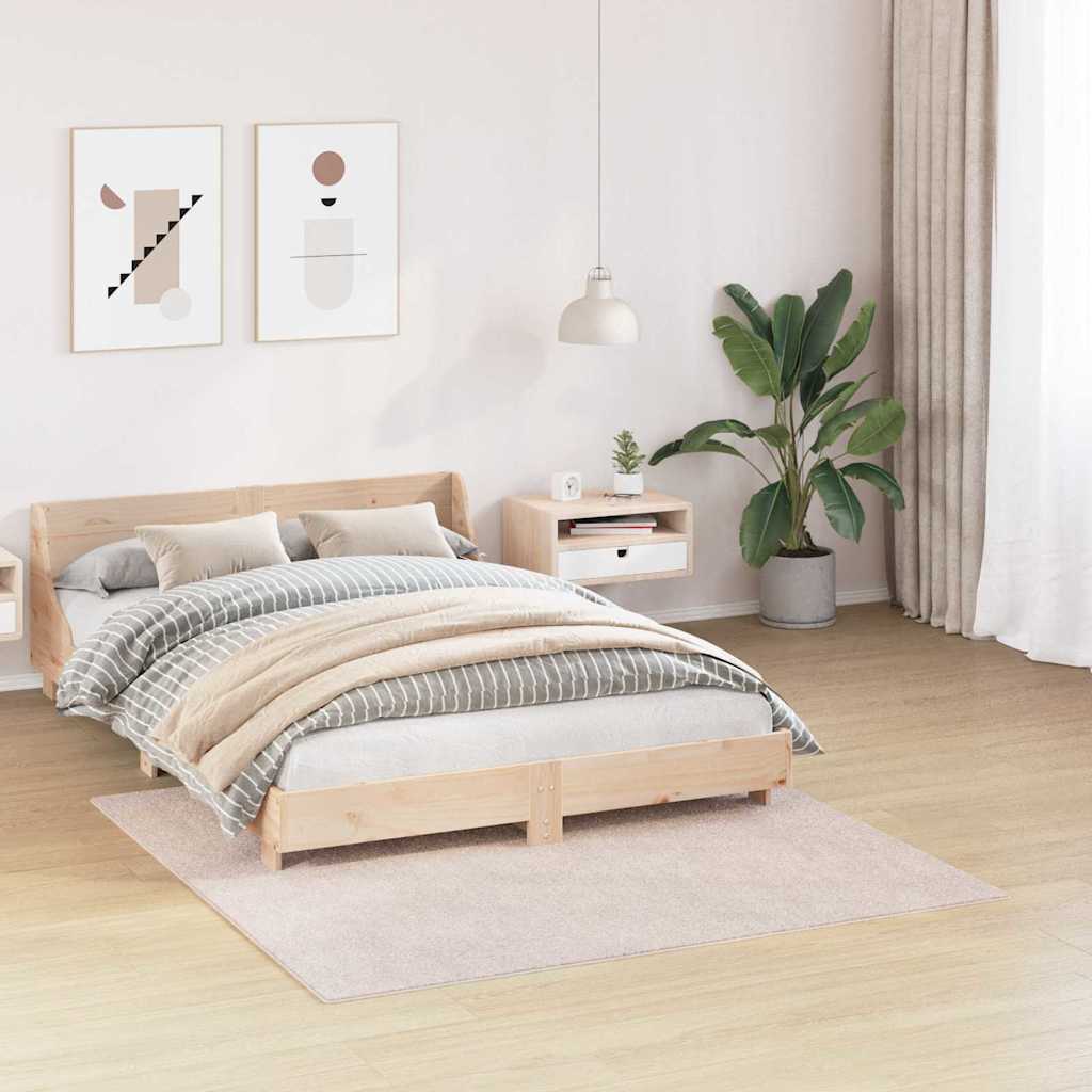vidaXL Tapis shaggy antidérapant crème 160 x 160 cm PP