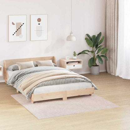 vidaXL Tapis shaggy antidérapant crème 160 x 160 cm PP