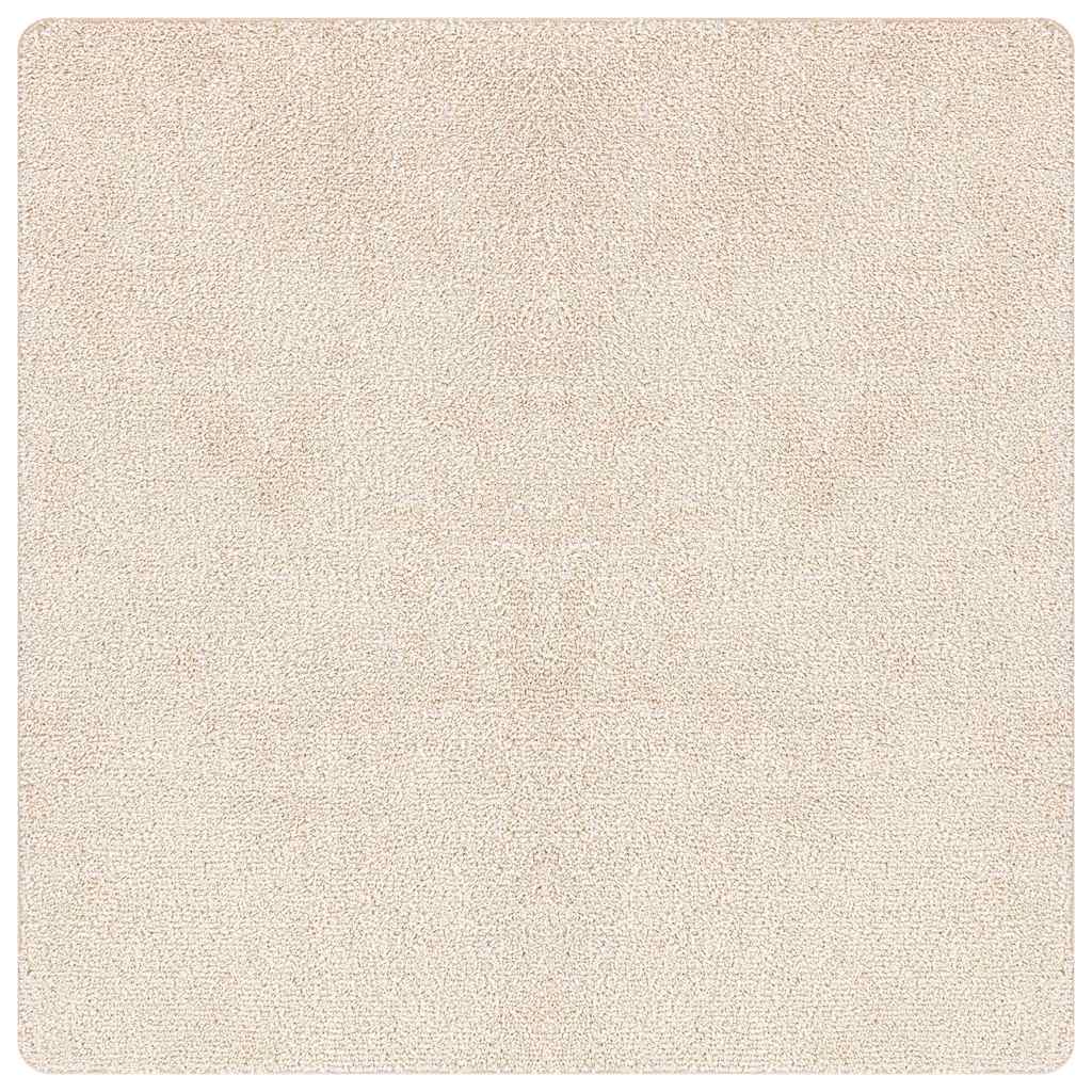 vidaXL Tapis shaggy antidérapant crème 160 x 160 cm PP