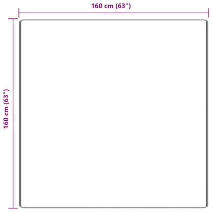 vidaXL Tapis shaggy antidérapant crème 160 x 160 cm PP