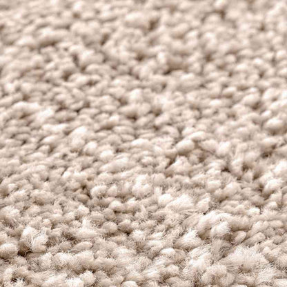 Anti-Rutsch Shaggy Teppich Creme 120 x 120 cm PP