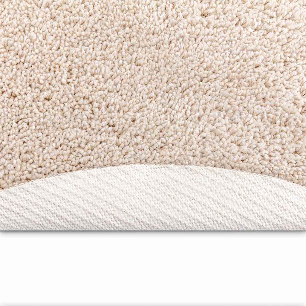 vidaXL Anti-Rutsch Shaggy Teppich Creme 160 x 160 cm PP