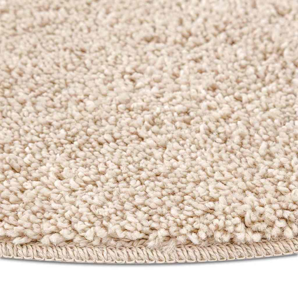vidaXL Anti-Rutsch Shaggy Teppich Creme 160 x 160 cm PP