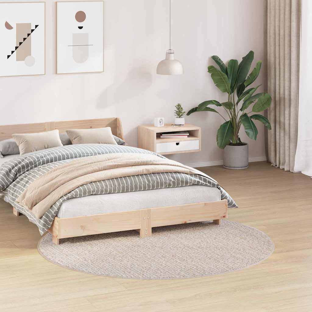 vidaXL Anti-Rutsch Shaggy Teppich Creme 160 x 160 cm PP