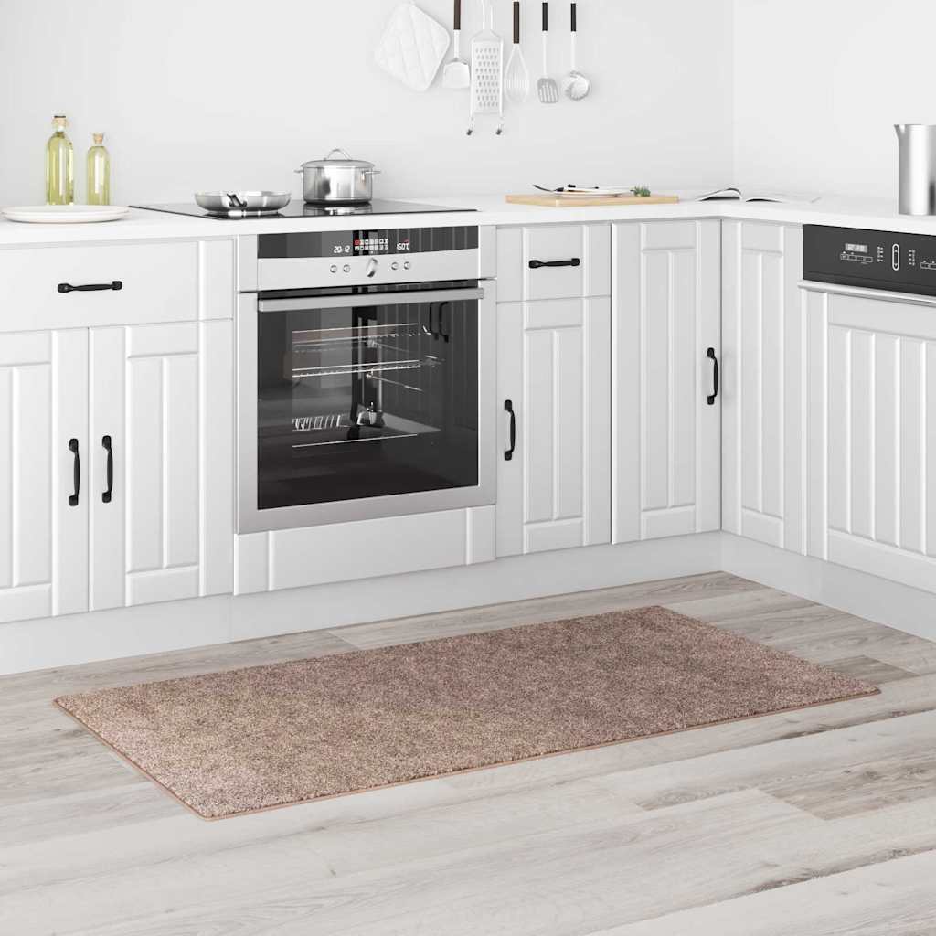 Anti-Rutsch Shaggy Teppich Braun 80 x 150 cm PP