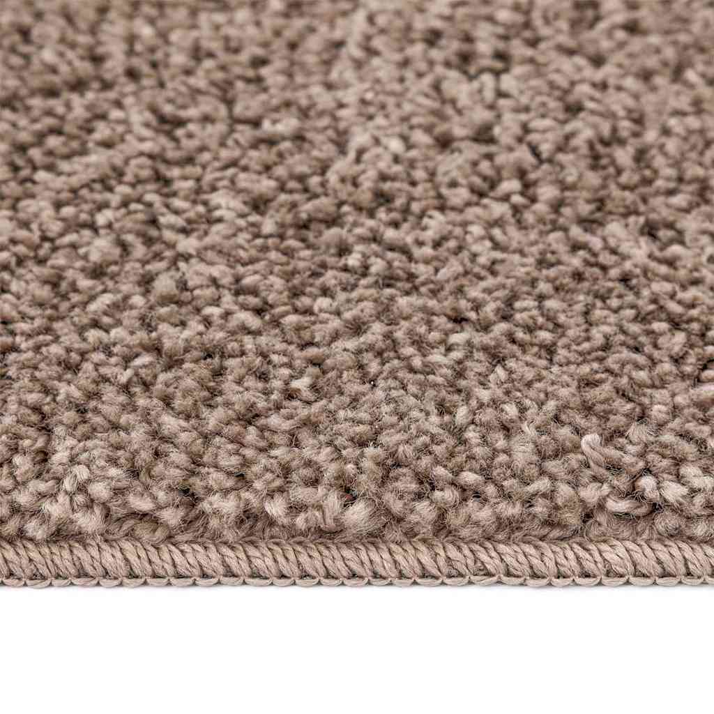 vidaXL Anti-Rutsch Shaggy Teppich Braun 120 x 120 cm PP