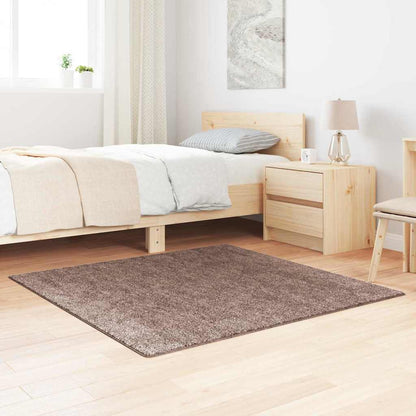 vidaXL Anti-Rutsch Shaggy Teppich Braun 120 x 120 cm PP