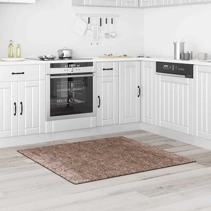 vidaXL Anti-Rutsch Shaggy Teppich Braun 120 x 120 cm PP